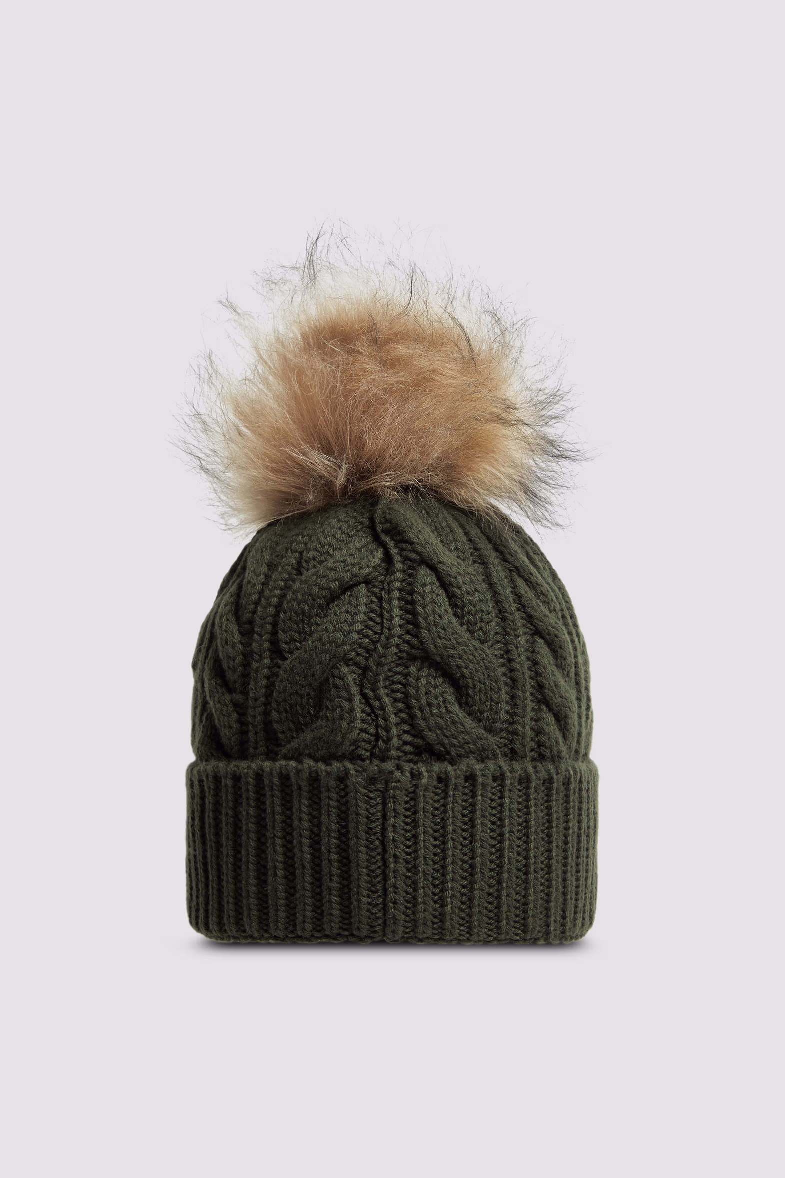 Wool & Cashmere Beanie With Pom Pom Women Dark Green Moncler 4